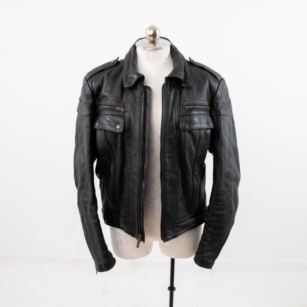 Vintage Harley Davidson Jacket M Leather Biker - Picture 4 of 14